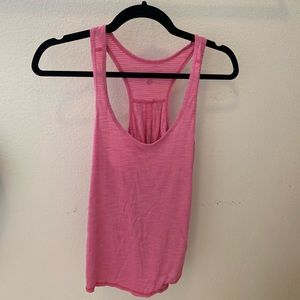 Pink lulu tank, keyhole back